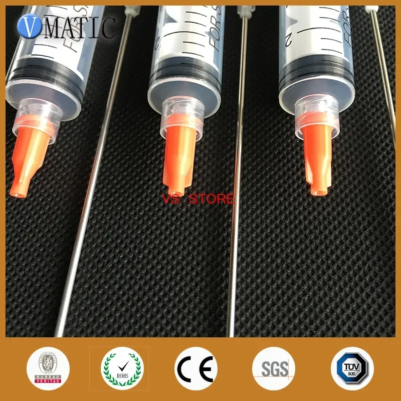 Free Shipping Quality 5 Sets 10ml/10cc Luer Lock Dispensing Plastic Syringes With 10cm Tube Length 16G Blunt Needle & Stopper