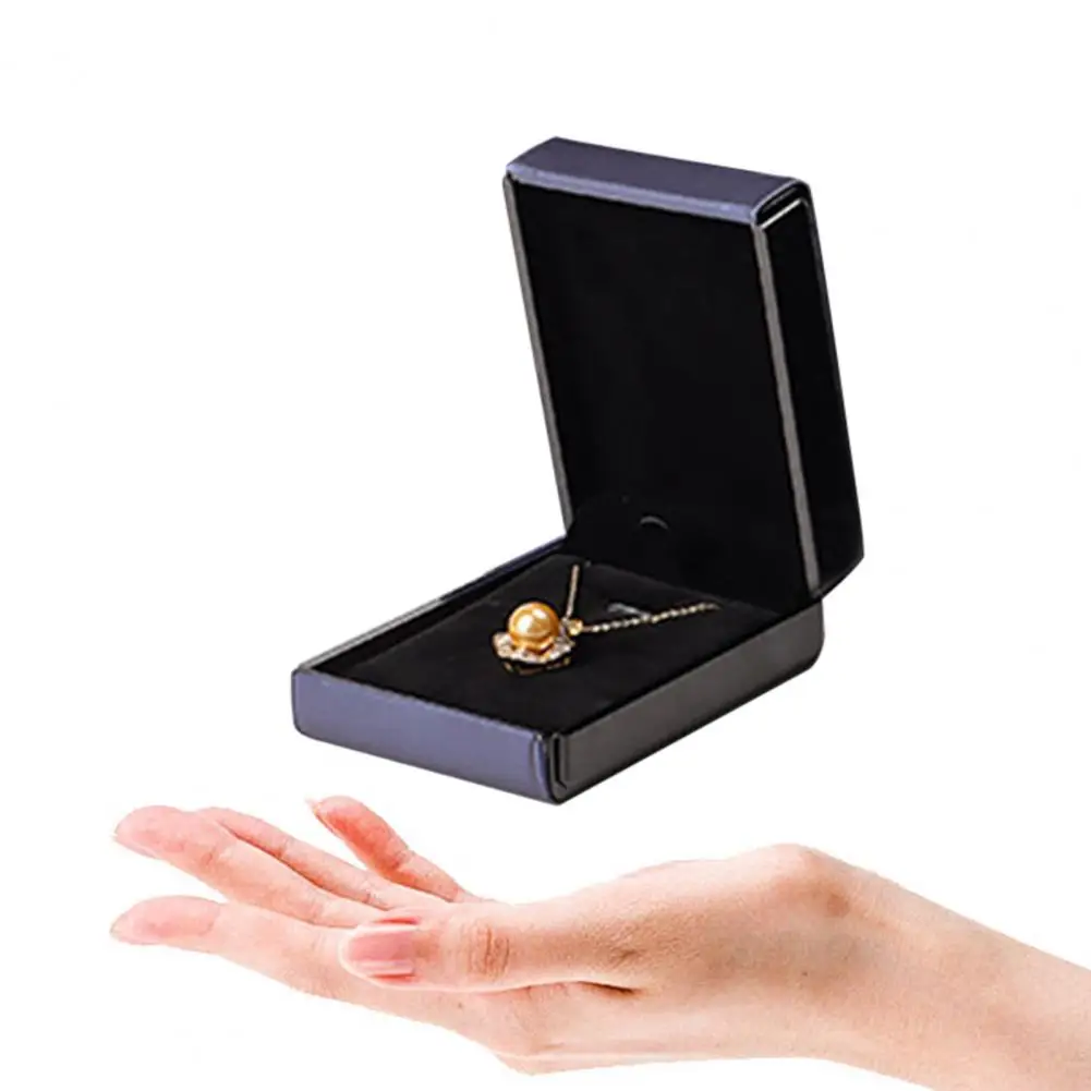 Eco-friendly Necklace Box Reusable Ring Box Luxury Display Case Mr Mrs Wedding Ring Bearer Box