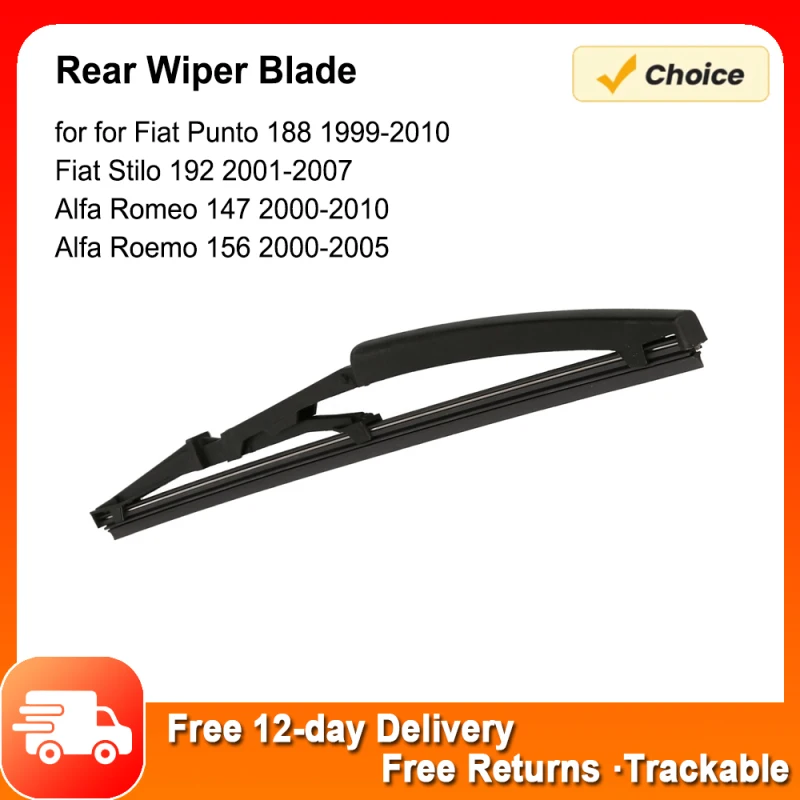 Rear Wiper Blade Replacement for Fiat Punto 188 Stilo 192 Alfa Romeo 147(2000-2010) 156(2000-2005) Rear Wiper Blade