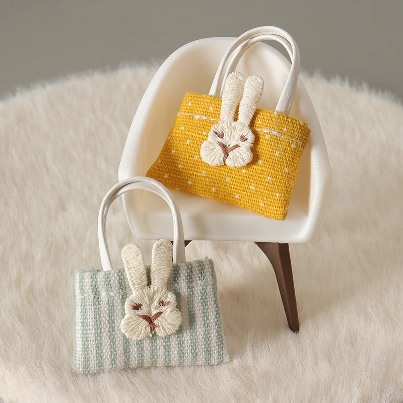 1:12 Miniature Dollhouse Handbag with Bowknot description 4