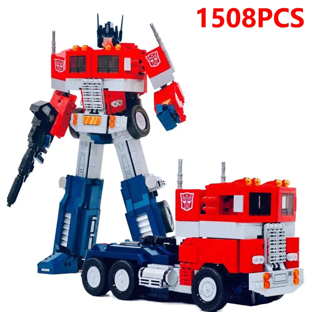 Technical Compatible Transformationed Autobot 10302 Red Robot Car 1508Pcs Bricks Creative 2 in 1 Building Blocks Model Sets Toys