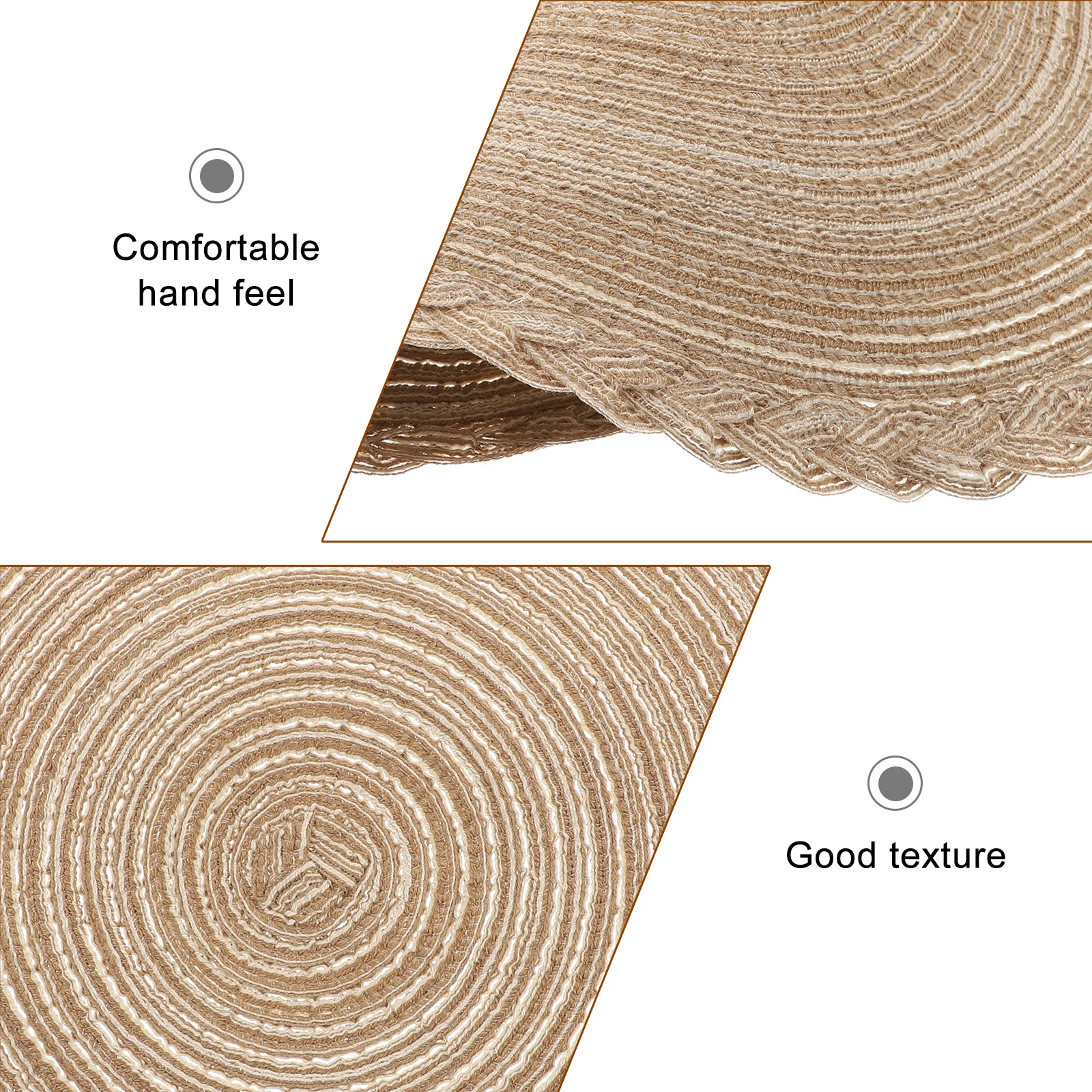 

2pcs Round Placemats Simple Design Heat Resistant Non-Slip Coasters For Coffee Cup Protective Table Mats Home Decor Dining