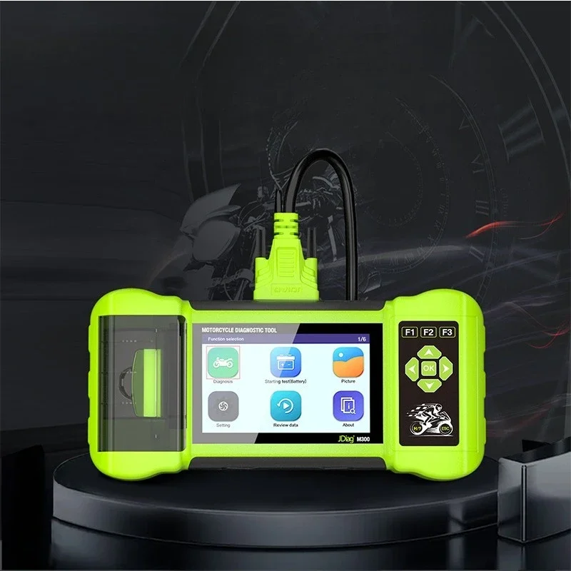Motorcycle detector M300 CO idle speed regulation reading real-time data stream battery analysis