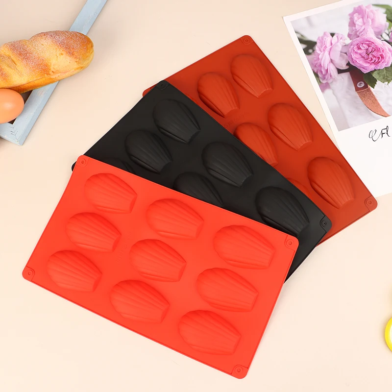 1Pc 9 Cavities Silicone Madeline Cookies Pan Madeline Mold Nonstick Baking Pan For Make Madeleine Cookies Kitchen Baking Mold