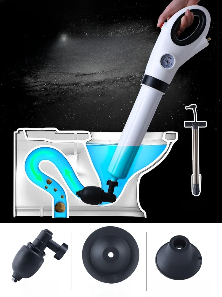 

Powerful Toilet Drain Cleaner Bathroom Tool Toilet Unblocker Toilet Plunger Suction Pump Household Cleaning Tool MIELANAT