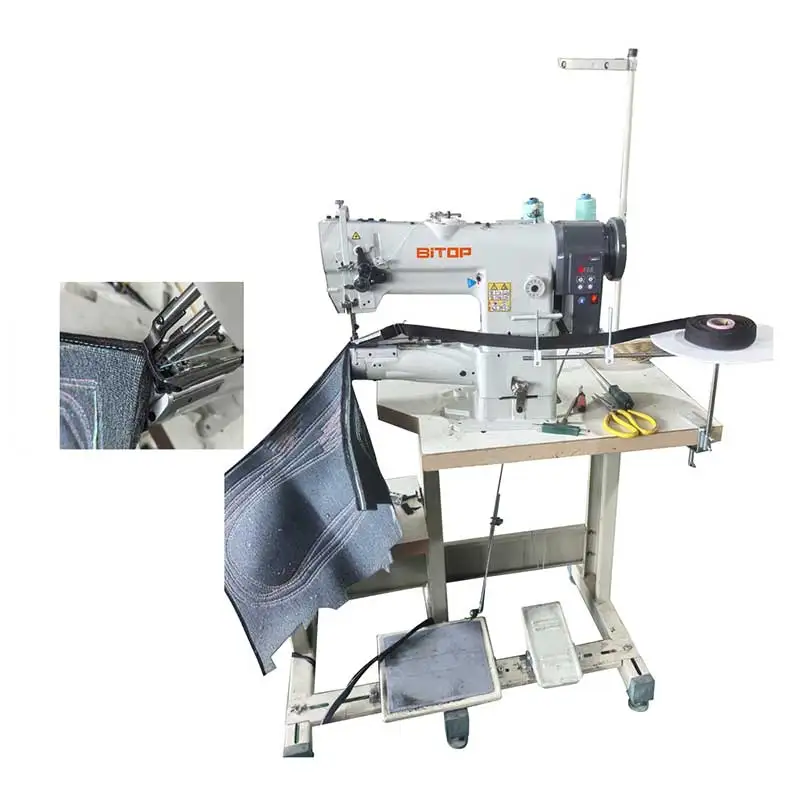 

Промышленная швейная машина BT-341DL для пришивания кожаных полос, с цилиндрической платформой и усиленной подачей материала