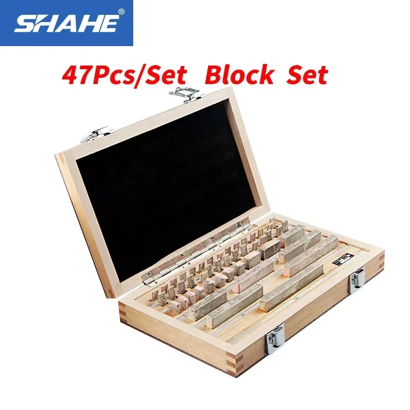 

Shahe 47Pcs/Set 1 Grade 0 Grade Block Gauge Caliper Inspection Block Gauge Measuring Tools