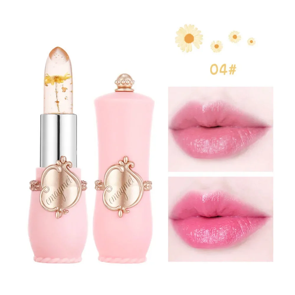 6-teiliges Make-up-Lippenstift-Set, trockene Blume, Gelee, kristallklar, langlebig, feuchtigkeitsspendende Lippen, Farbwechsel, rosa Lipgloss, Kosmetik – Detail 7
