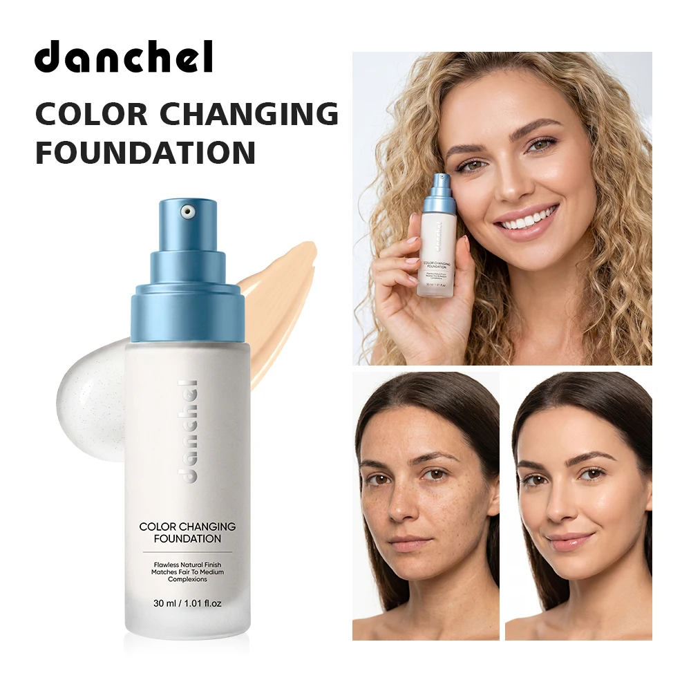 Color Changing Foundation Intelligent Skin Color Adaptation Stackable Concealer 12h Hold Makeup Deep Hydration Even Skin Tone