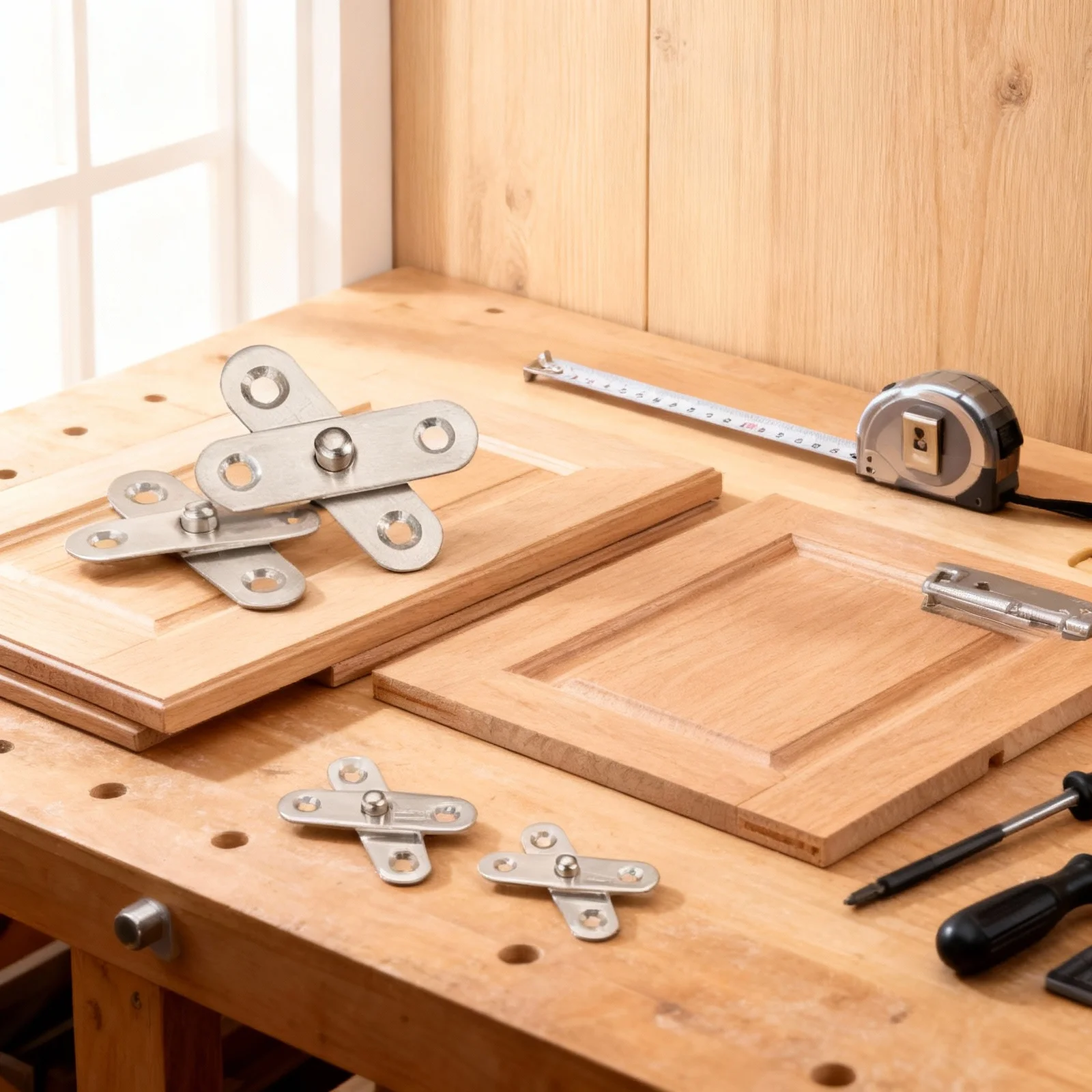 

Heavy Duty 360 Degree Hinge 12pcs Stainless Steel Rotatable Door Pivot Hinge for Shed Furniture and Window Installation