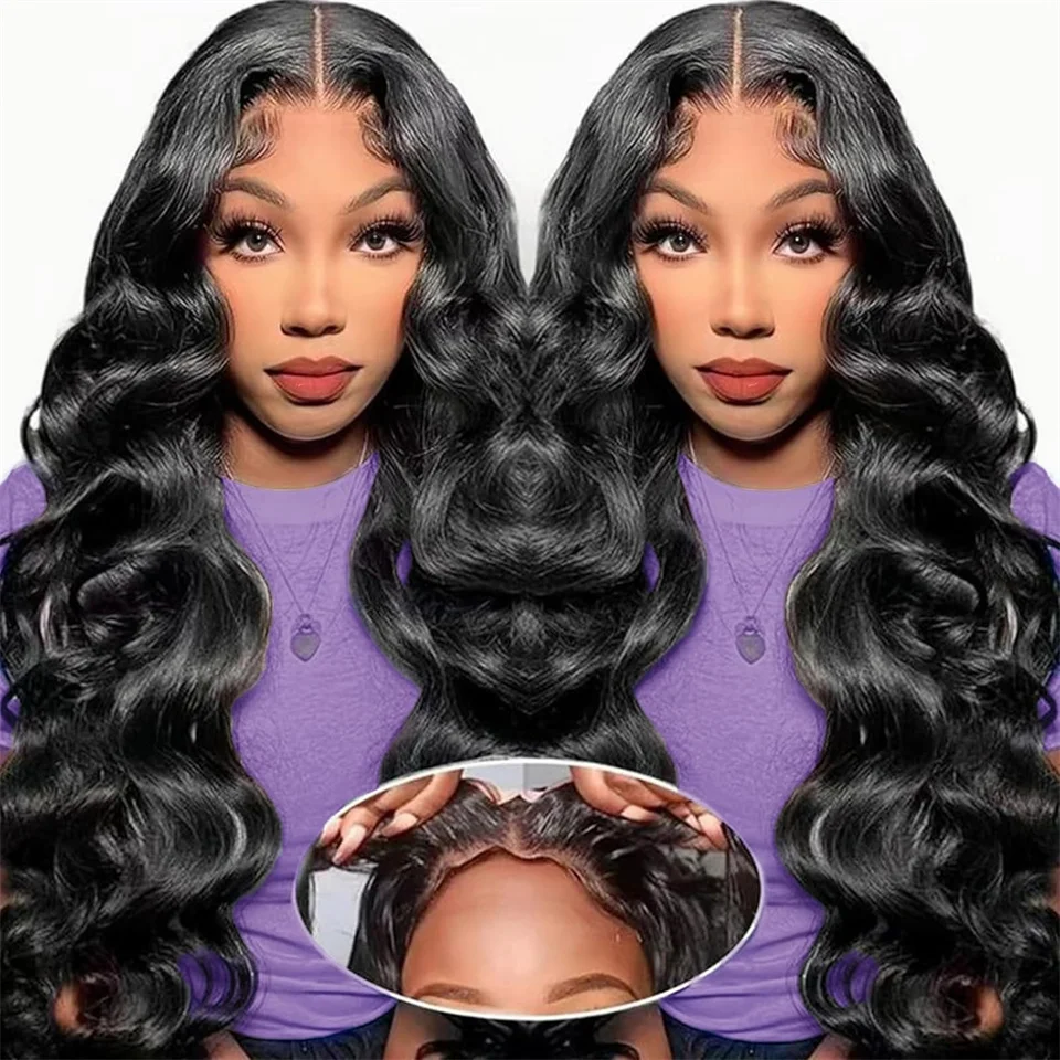 

5x5 HD Pre Cut Lace Body Wave Human Hair Wigs Preplucked Natural Hairline 30inch Body Wave Wear And Go Glueless Wigs Human Hair