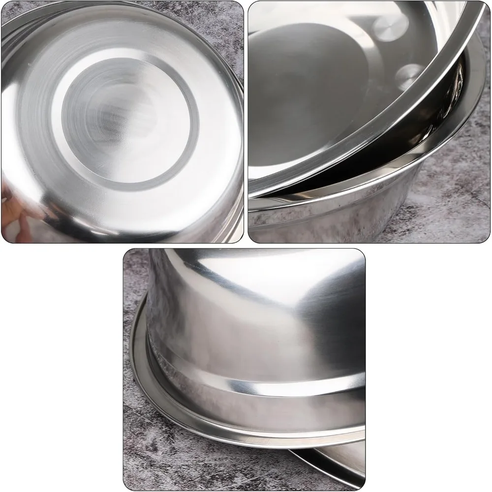 Stainless Steel Mixing Bowls for Kitchen Metal Mixing Bowls Set Stackable for Baking Serving Cooking Food Prep Storage