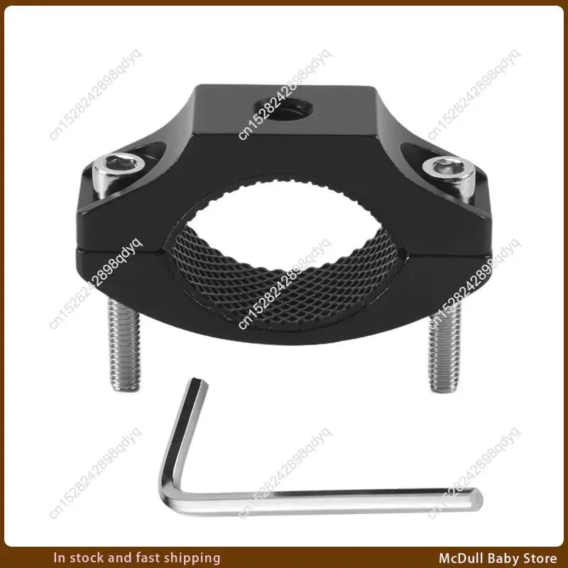 ABJA-360 Degree Bicycle Motorcycle Handlebar Clip Mount Pipe Clamp Bracket For GOPRO 9 / 8 For Insta360 ONE X Action Camera