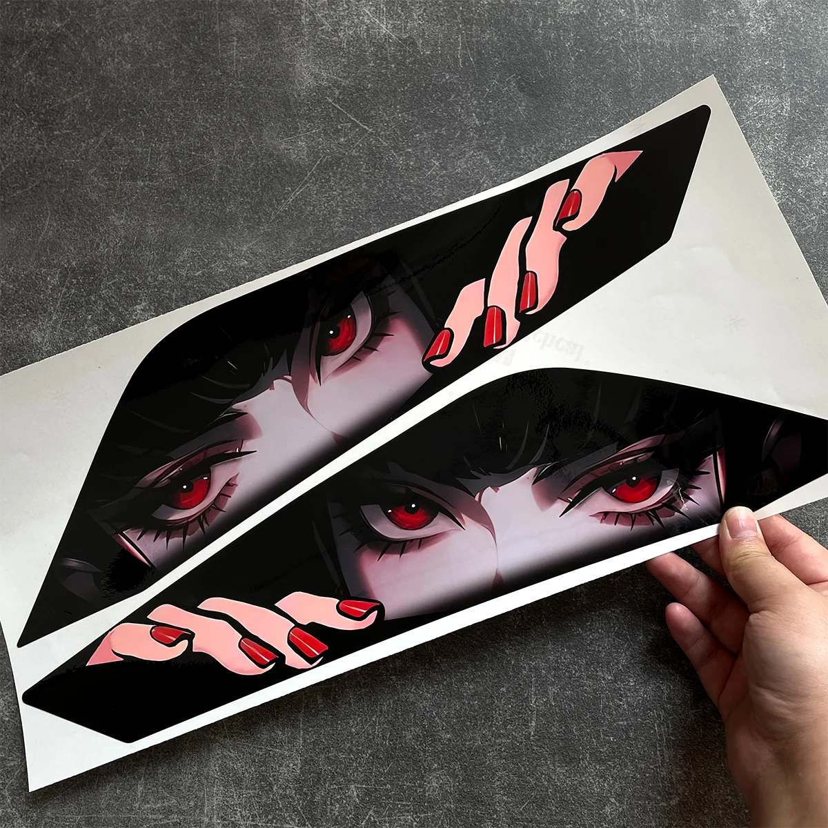 For VOGE RR660S JDM Anime Eyes Stare Motorcycle Aero Wing Stickers 3M Adhesive Moto Body Protector Decoration Decals Accessories