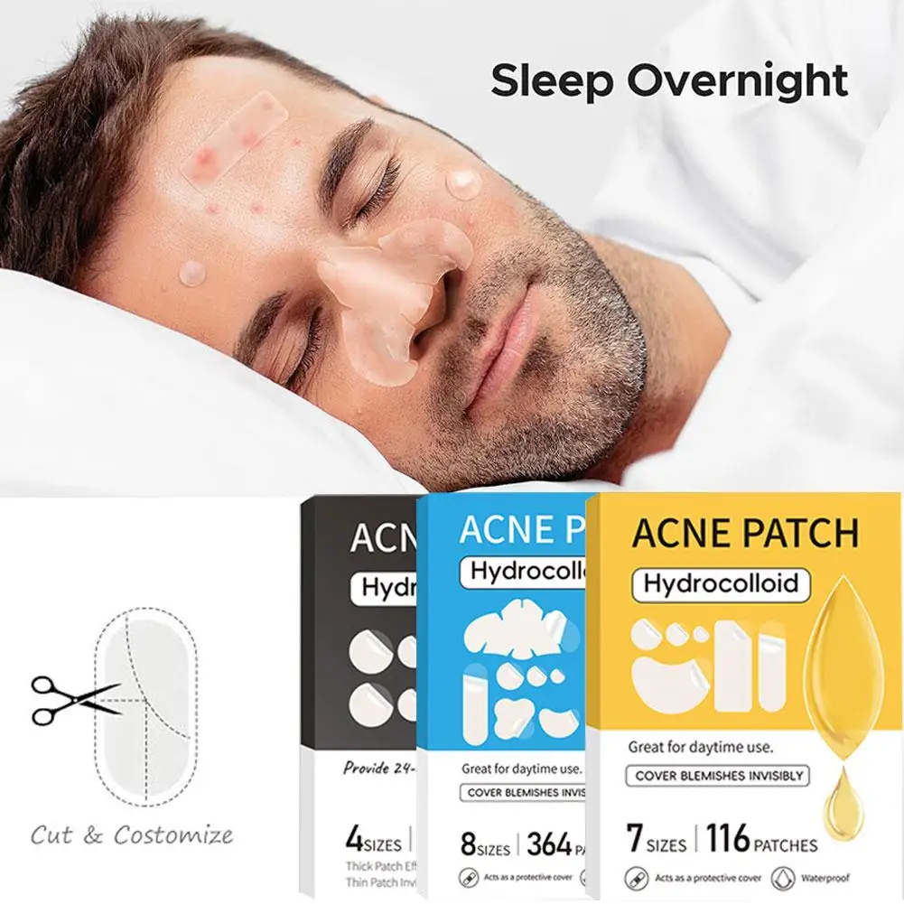 Acne Patch Mild Non-irritating Lightens Acne Hydrocolloid Acne Stickeres For Forehead Cheek Back Blackheads Closed Comedones