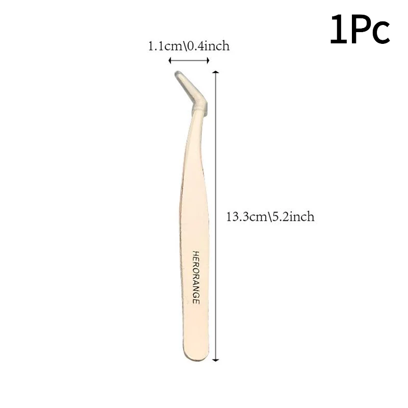 1Pc Anti-Stick Tweezers Non-Sticky DIY Rounded Design Professional Grafting Anti-Stick Glue-Free False Eyelash Tweezers.