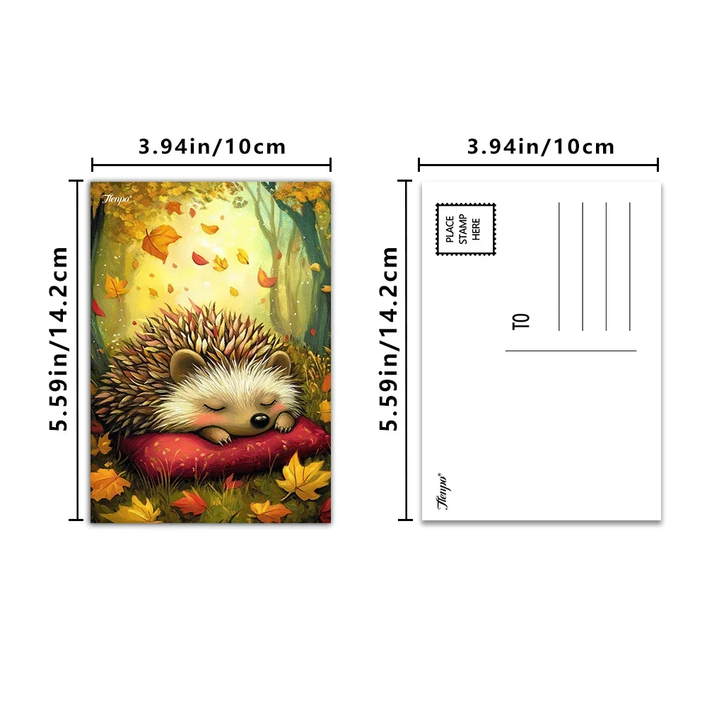 32pcs, forest animals, postcards, decorations/greeting cards/postcards, high-definition printing, collectible and mailable