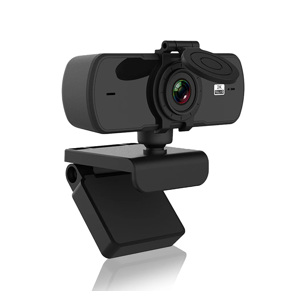 Computer Webcom 2K Auto-focusing 1440P USB 360 Degree Web Cam PC Laptop Camera with Microphone Conference Camcorder