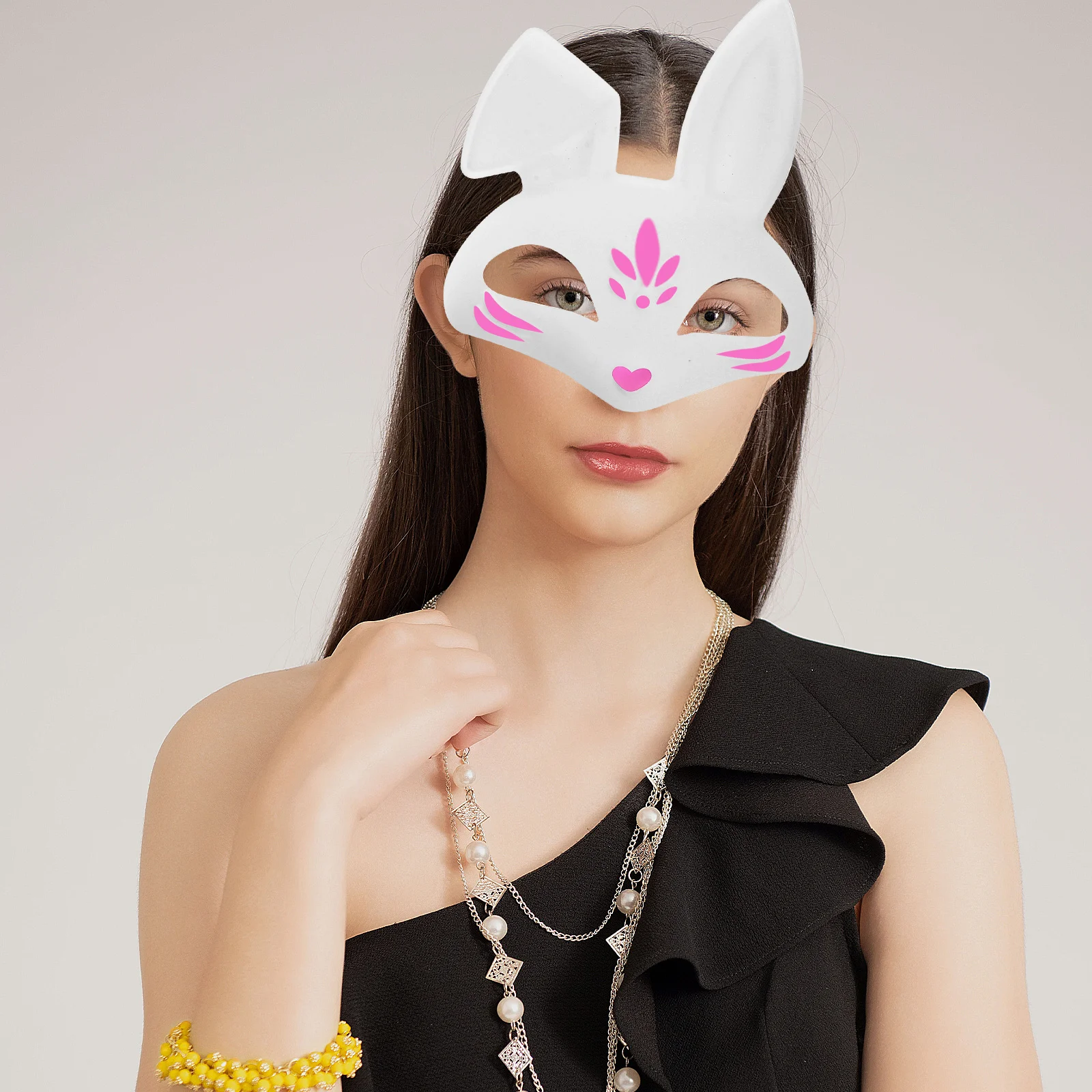 4 Stück leere Fuchsmaske, unbemalt, PVC-Tiermaske für DIY-Malerei, Maskerade, Kostüm, Party, Abschlussball, Bühnenaufführung, Frauen