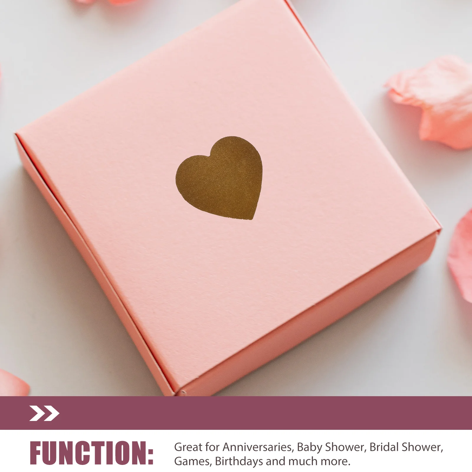 Heart- shaped Scratch off Stickers Party Banquet Label Stickers Gift Wrapping Stickers Stickers 300