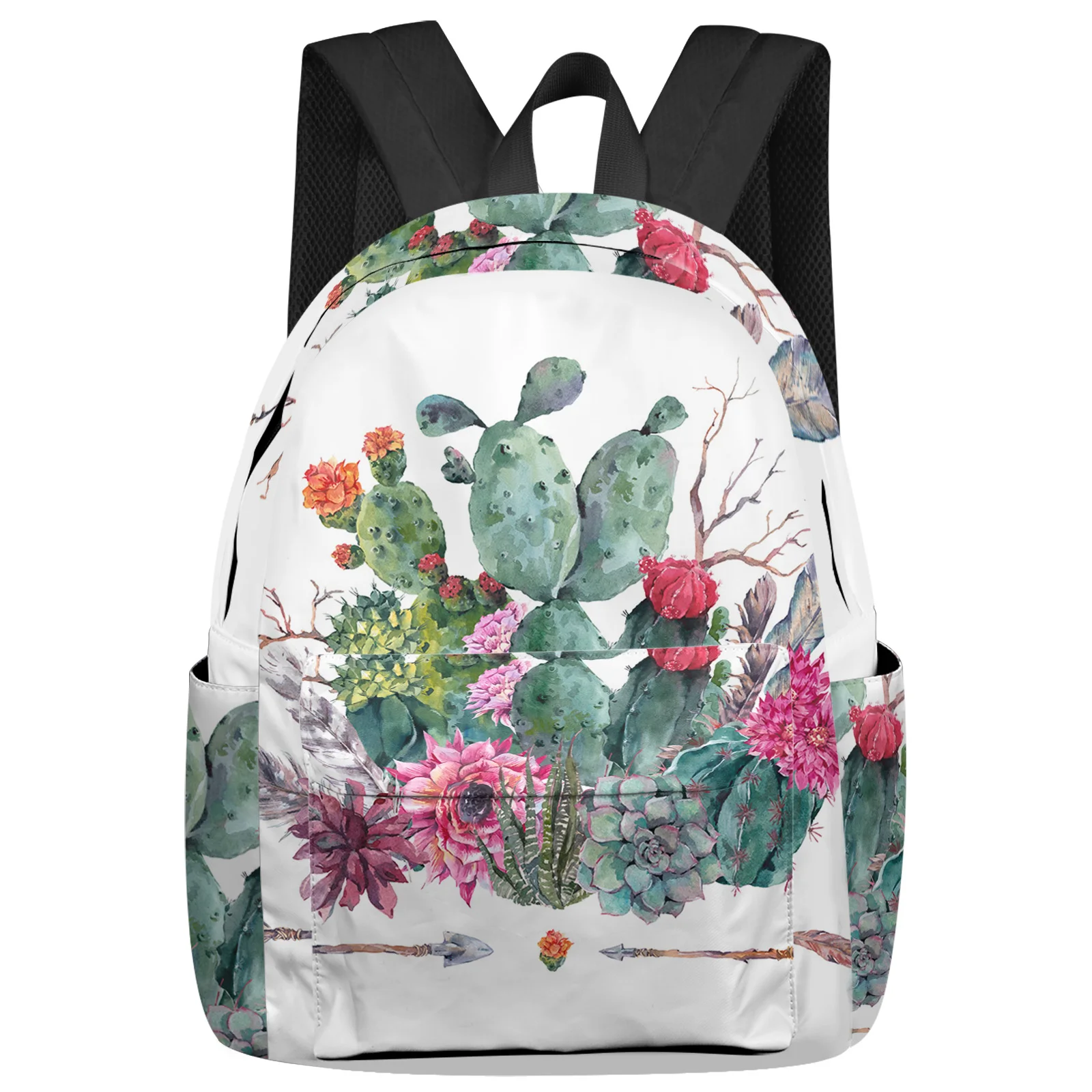 Cactus Flower Arrow Feminina Backpacks Teenagers Student School Bags Laptop Custom Backpack For Men Women Female Travel Mochila