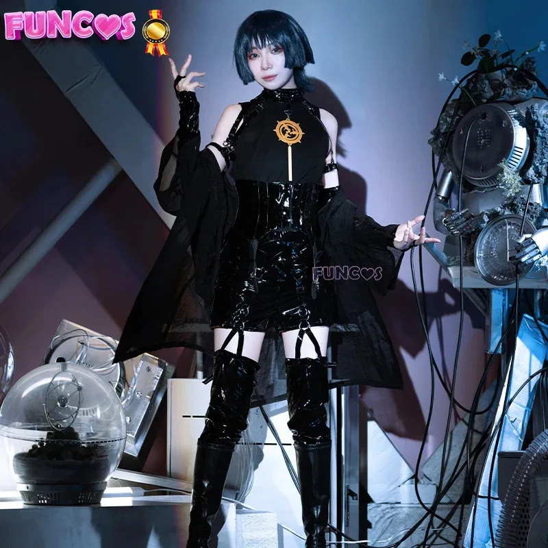 DY20Wanderer Cosplay Costume Scaramouche Sniper Killer Black Saori Uniform Genshin Impact Kunikuzushi Balladeer Fanart Short Wig