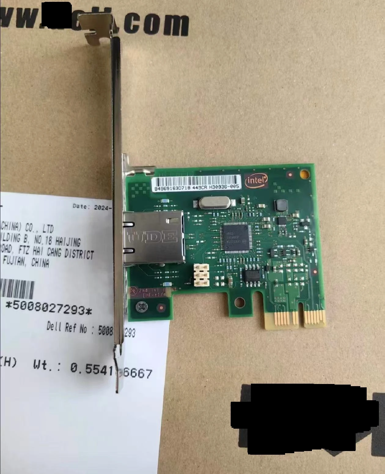 

VRRH1 FHNX8 FOR dell I210-T1 Single Port Gigabit 1000M Cardboard