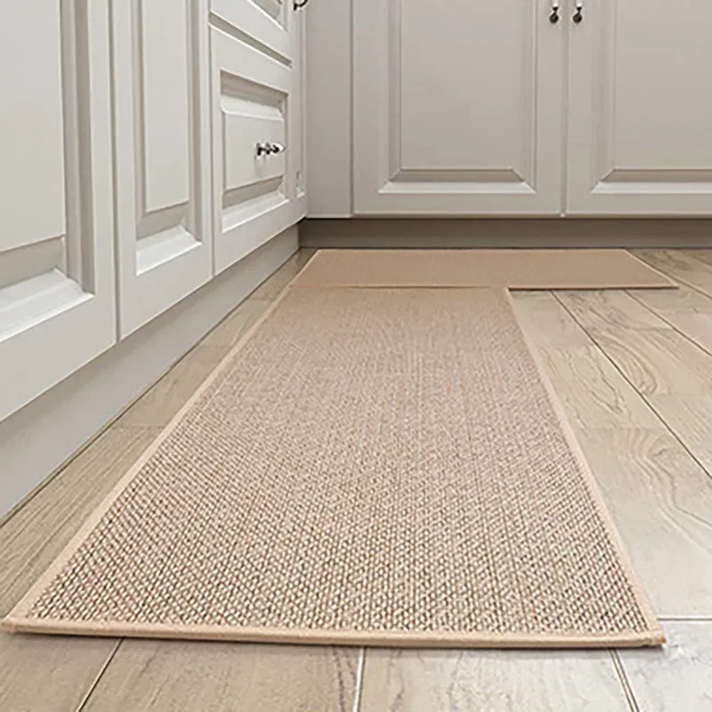 Bathroom Mat Non-Slip Bathtub Rugs Thick Memory Absorbent Linen Jute MatSoft Home Shaggy Floor Carpet For Living Rooms Hallways