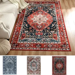 Retro Ethnic Carpets Turkish Persian Carpet  for Living Room Bedside Bedroom Vintage Floor Mat Entrance Doormat Large Rug Decor
