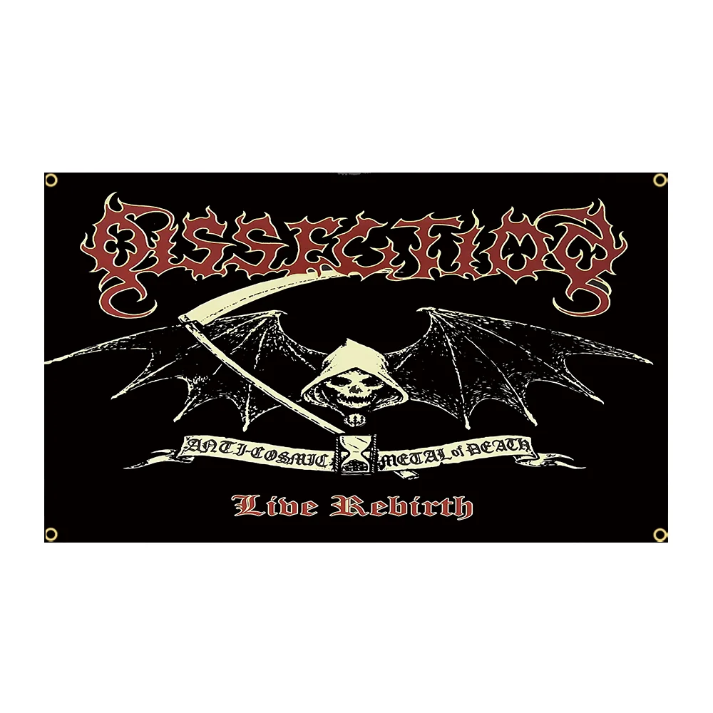3x5FT DIY Dissections Black Heavy Metal Flag applicable to Polyester Printed Home or Outdoor Decoration flag