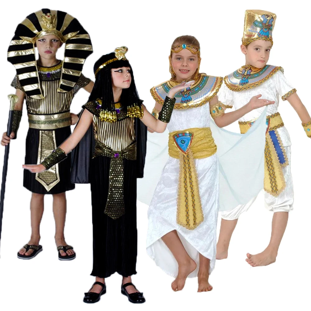 

Umorden костюмы на Хэллоуин для мальчиков и девочек, Древний Египет, египетский фараон Клеопатры, костюм принцессы для детей, детский косплей