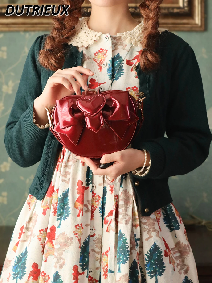 

Original Lolita Style Bow Elegant Casual Lady Crossbody Bags Elegant Handbag Sweet Cute 2025 New Fashion Women's Hangbags
