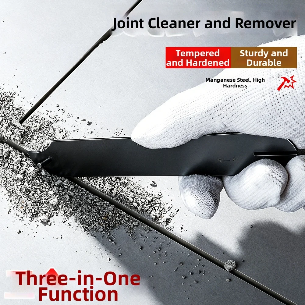 Precision Grout Removal Tool with Dual Head Design and Thin Hardened Manganese Steel for Detailed Masonry Work