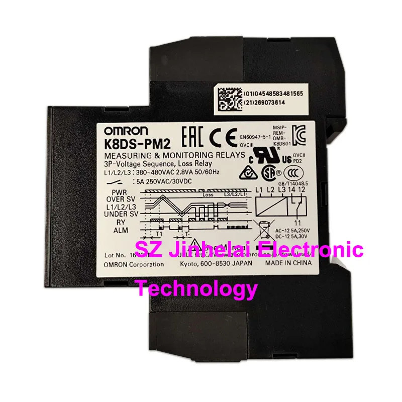 

New and Original Omron 3-phase Monitoring Phase Sequence Protective Relay K8DS-PM1 K8DS-PM2 K8DS-PH1 K8DS-PH1-001 PA2