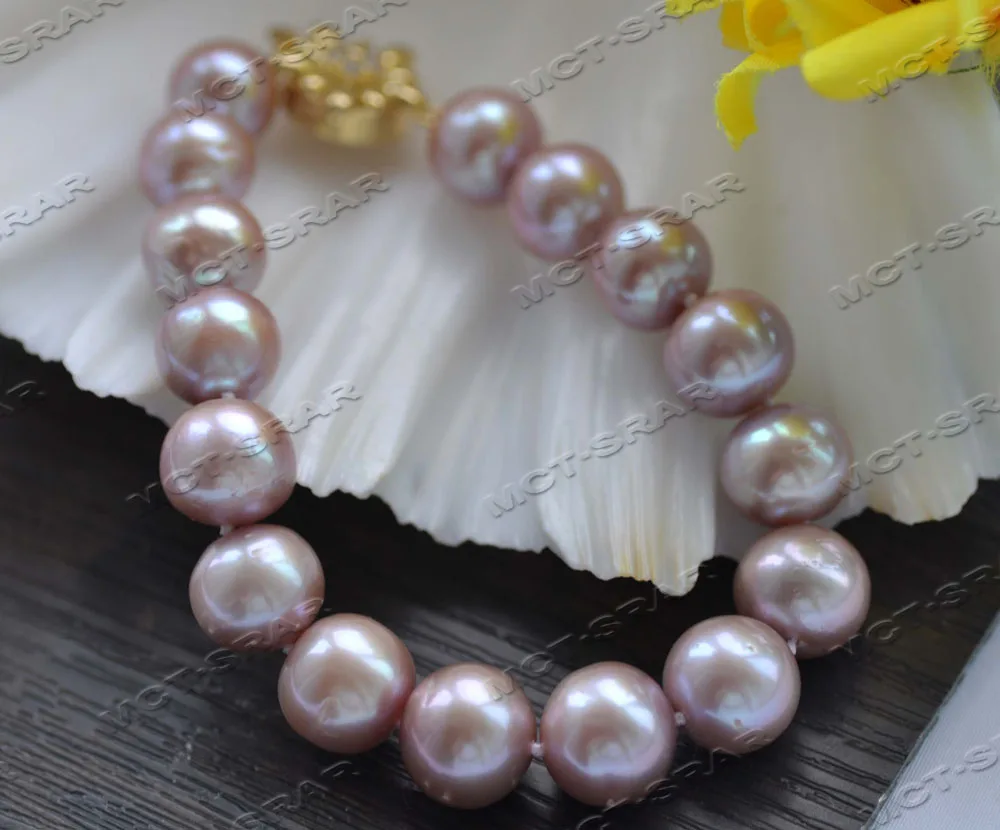 

Z12112 8'' 13mm Lavender Round Edison Keshi Pearl Bracelet CZ Flower