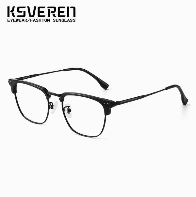 Fashion Anti Blue Light 2024 Vintage Titanium Reading Glasses Comfortable Optical Prescription Eyewear Frame For Men