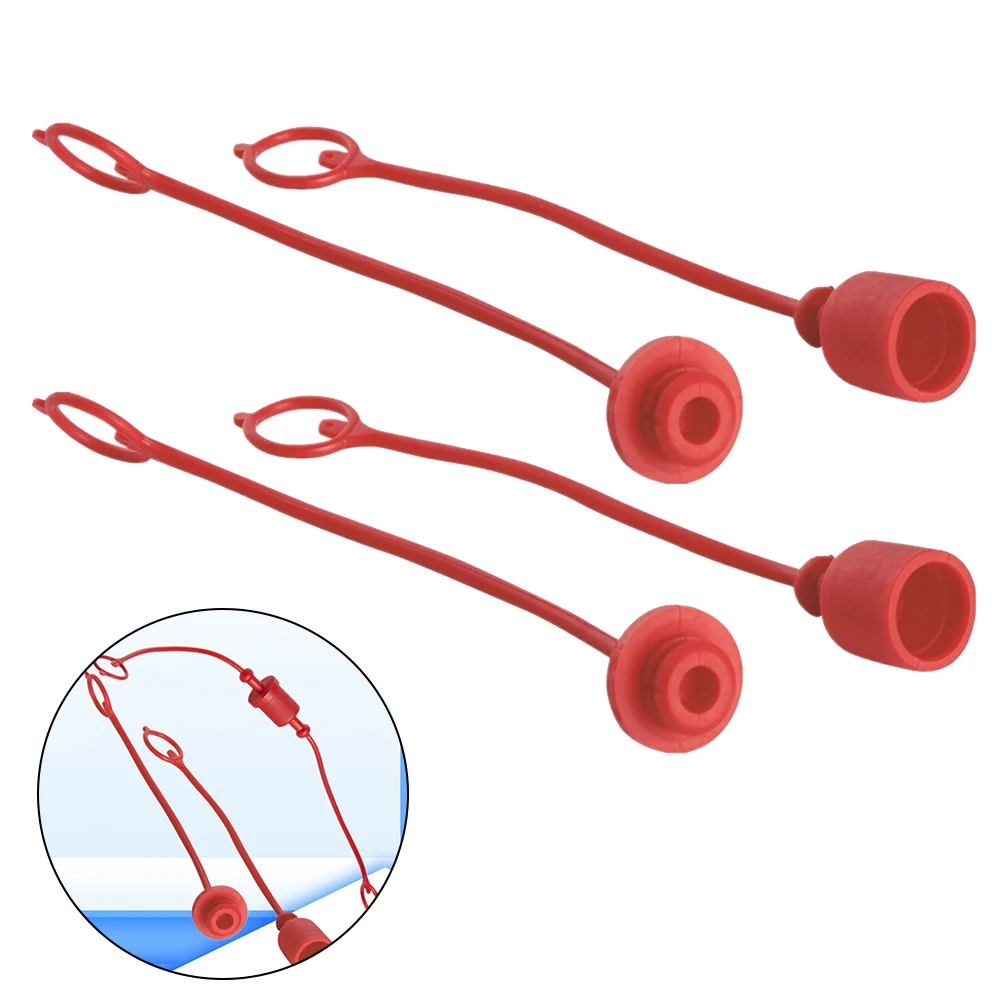 ISO7241B Hydraulic Coupling Dust Cap Set for Effective Protection Against Contaminants 4 Sets Red Rubber Male & Female Covers