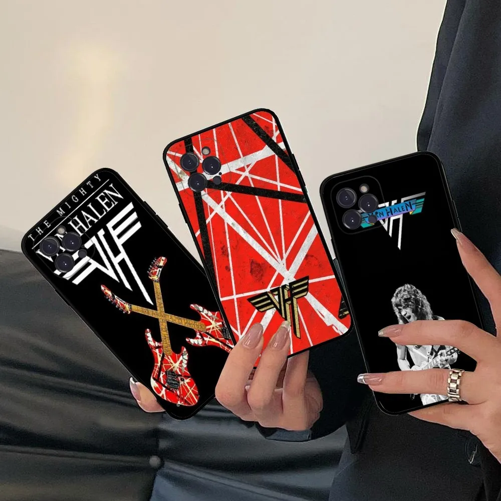 E-Eddie Van H-Halen Phone Case Silicone Soft for iphone 16 15 14 13 12 11 Pro Mini XS MAX Plus X Cover