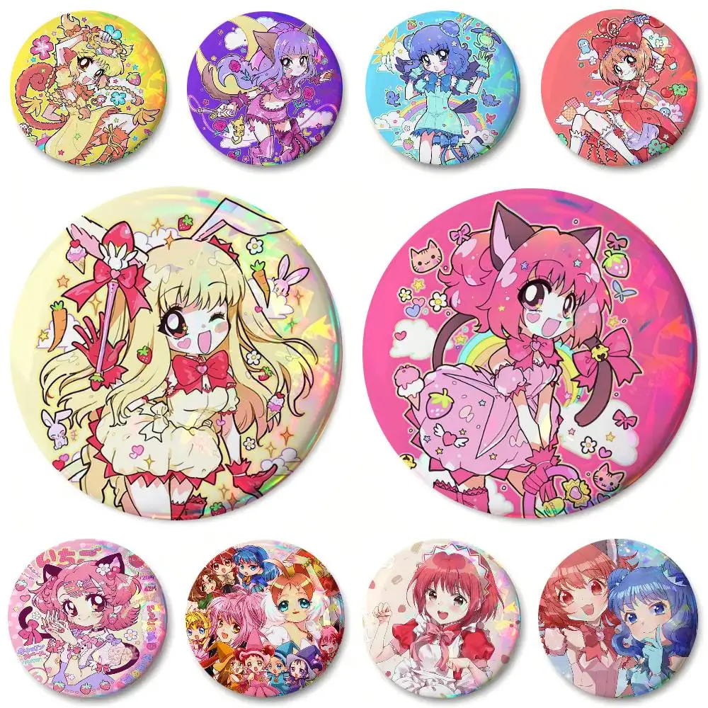 Anime Tokyo Mew Mew Round Badges Can Be Used To Decorate Clothes And Backpack Pins