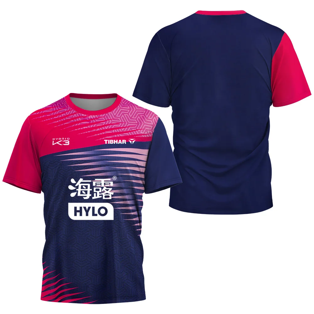 Felix Lebrun 3D Print Sports Quick-dry Breathable Men T-shirt Table Tennis Jersey Outdoor Street Team Training Short Sleeve Top