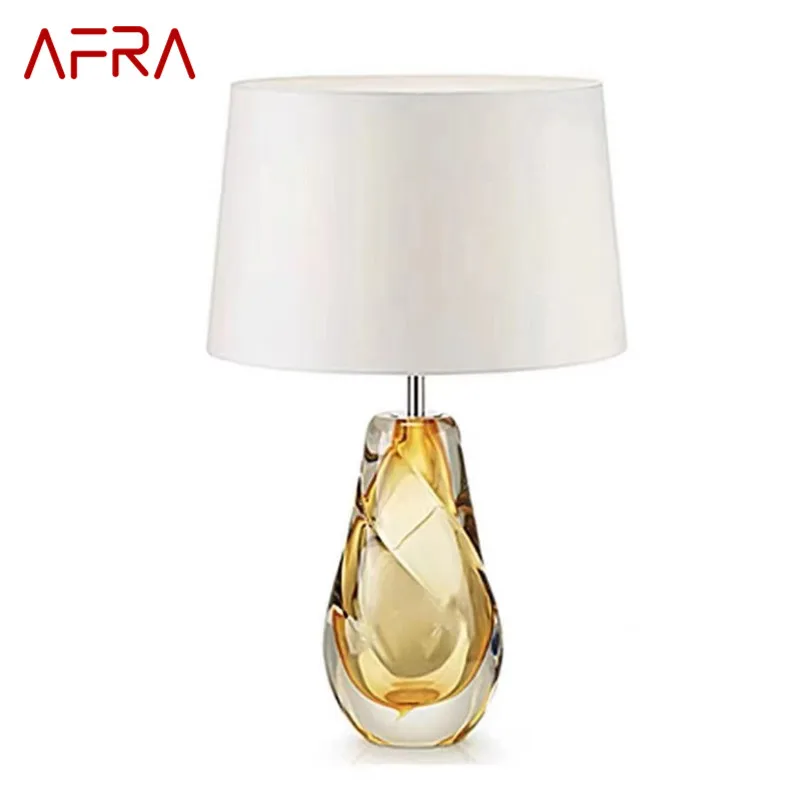 

AFRA Nordic Modern Glaze Table Lamp Fashionable Art Iiving Room Bedroom Hotel LED Personality Originality Desk Light