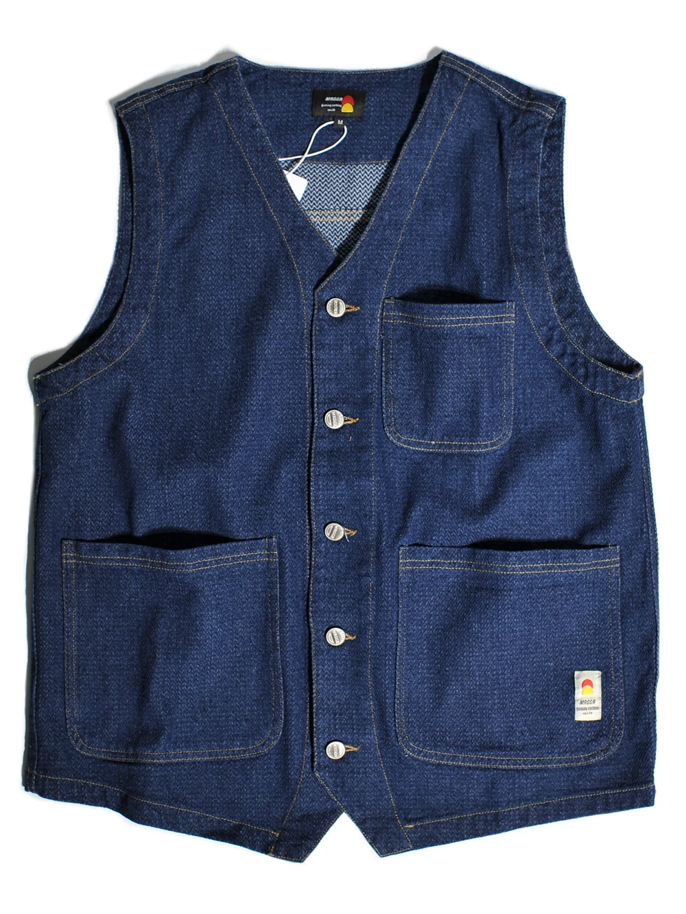 

Retro American Vintage Ameika Khaki Hong Kong Sle Gentleman Cool V-ne Denim Vest ket Workwear Faion Youth Trend