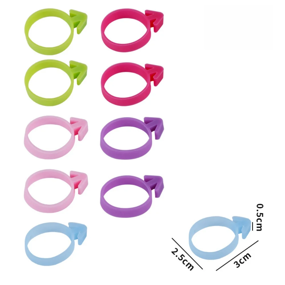 Silicone Piping Bag Fixing Rings - Designed for Secure Cream Bag Use in Baking - 3 x 2.5 x 0.5 cm - Light Blue - 10 pcs