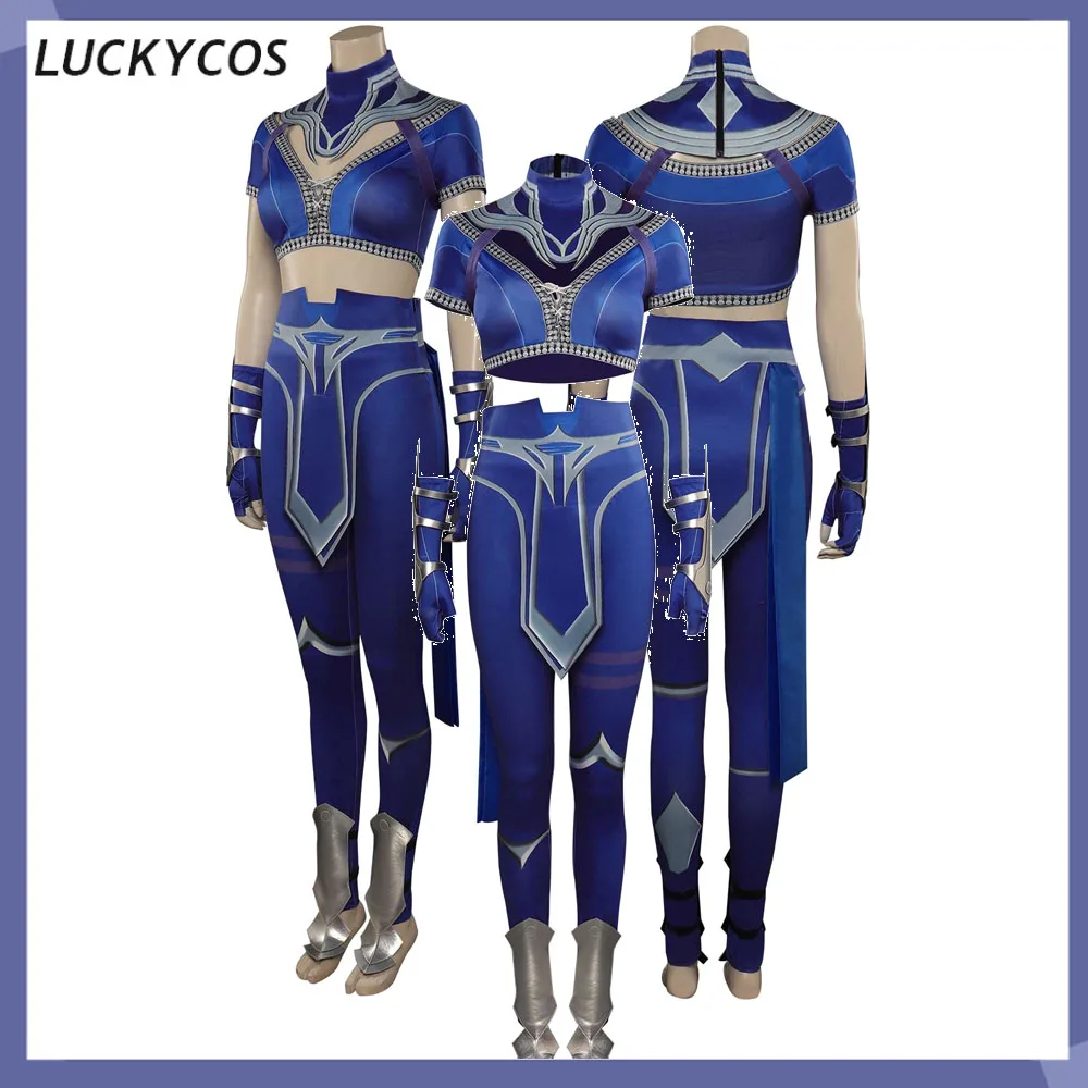 Kitana Cosplay Costume Women Adult Disguise Game Mortal Cos Kombat Girls Top Pants Outfits Halloween Carnival Party RolePlay