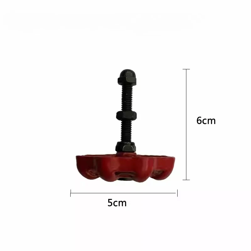 Wrought Iron Cabinet Pulls Handles Valve Single Hole Red Wardrobe Water Pipe Plum Blossom Drawer Round Furniture Hardware Handle