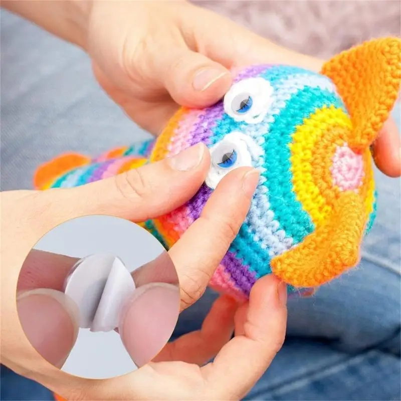 J0mf plástico googly olho conjunto adesivo para manobra artesanato boneca olhos para crochê brinquedo artesanal brinquedo