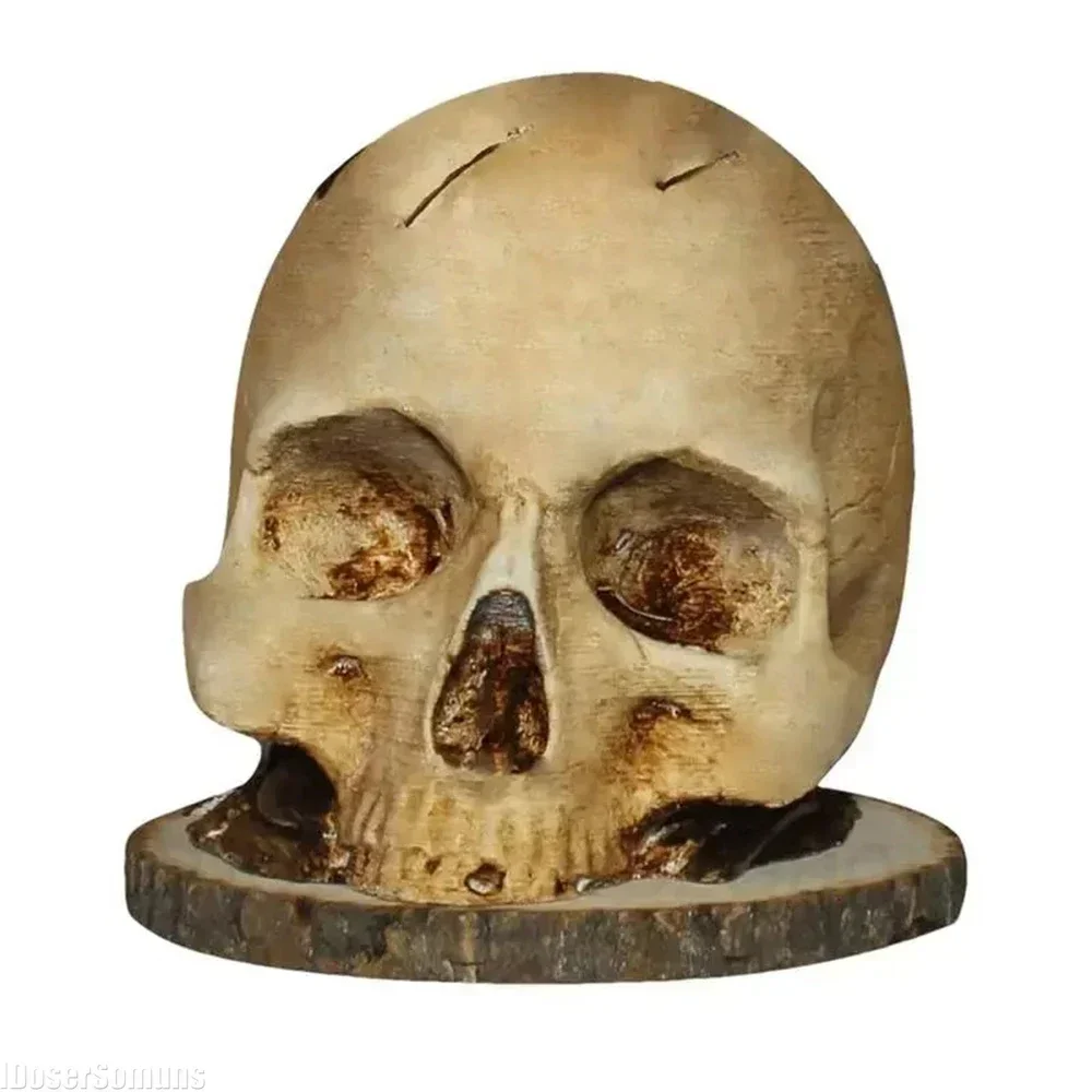 Creative Horror Head Knives Holders for Counter Top Skull Knives Block for Kitchen Storage Scary Party Storage Rack Decoration image 5
