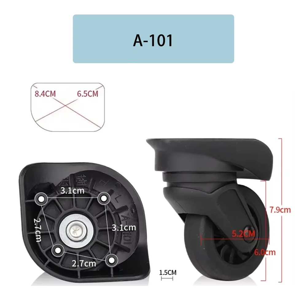 Durable For Hongsheng A-101 Luggage Wheel Repair Kit Replacement Spinner Wheels for Trolley Suitcase with Smooth Rolling