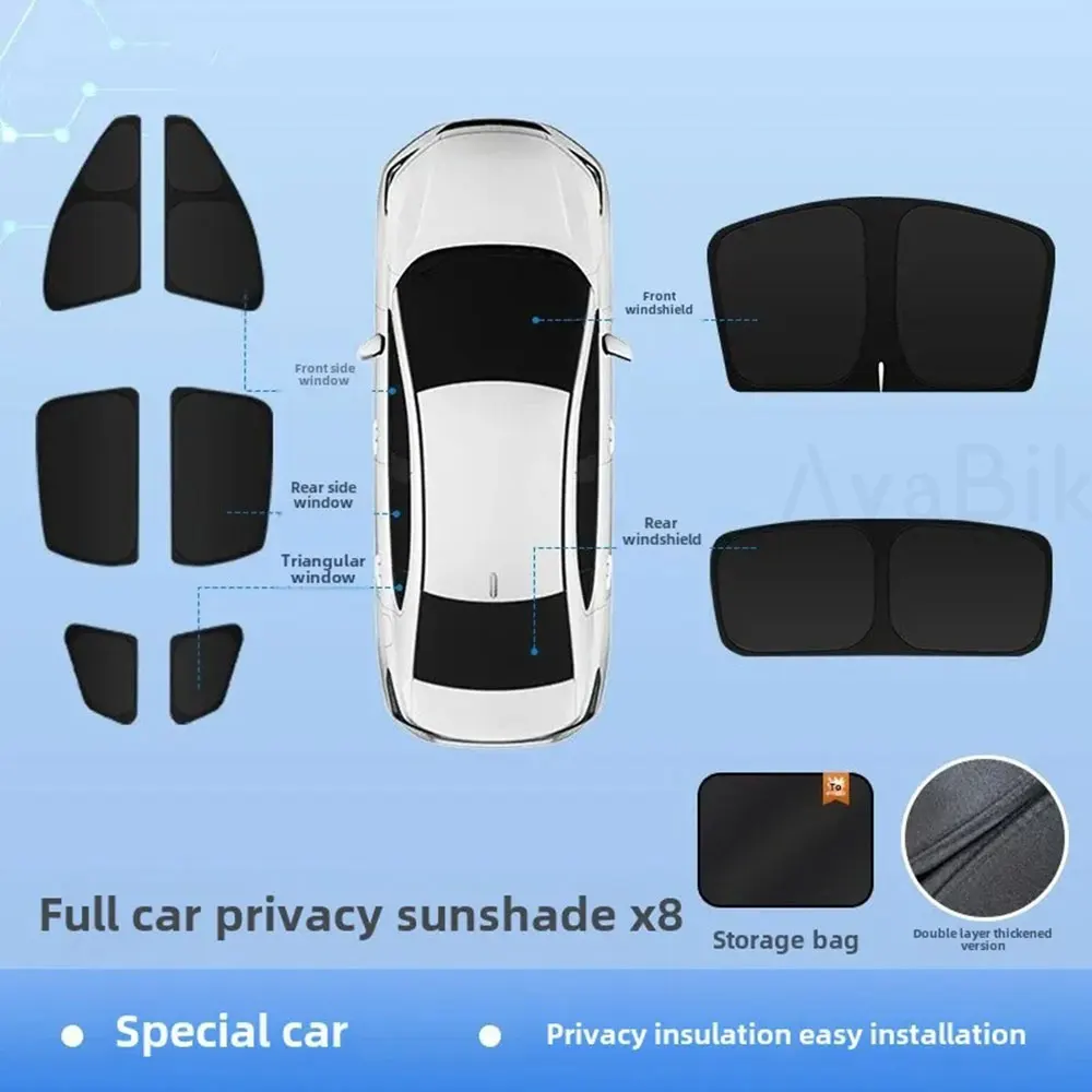 Parabrisas delantero plegable para coche, techo de cristal, tragaluz, parasol, ventana, techo solar, red de malla mejorada para Audi Series