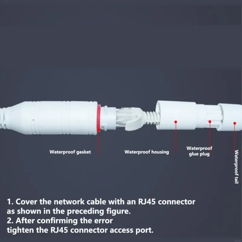 2-em 1 conector cabeamento RJ45 Instale o separador propósito Poe Poe Splitter para câmera